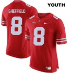 Youth NCAA Ohio State Buckeyes Kendall Sheffield #8 College Stitched Authentic Nike Red Football Jersey VN20C27CC